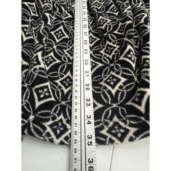 Vera Bradley Womens Fleece Robe Diamond Geometric Pattern Black White Size S/M - Picture 9 of 9